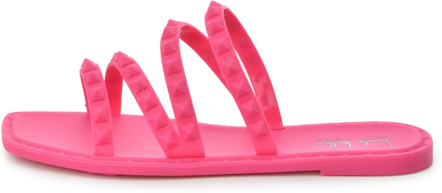 Nicole Miller Womens Grecia Eva Sandal Slip on for all Day Use, perfect for Beach, Pool and Home