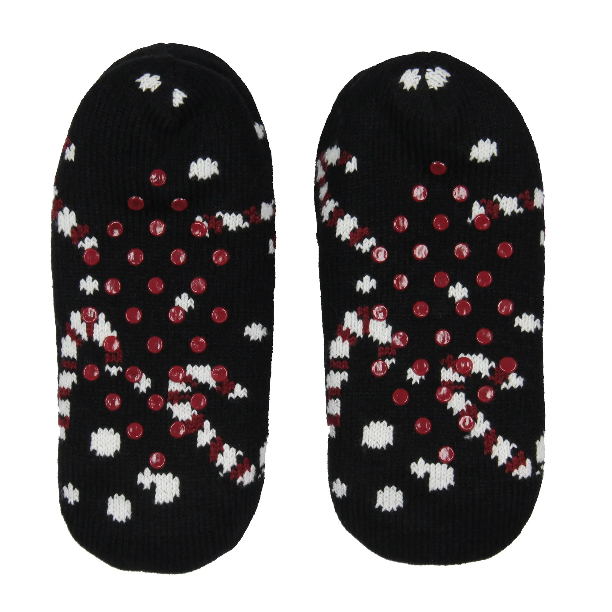 Nightmare Before Christmas Santa Jack Skellington Slipper Socks No-Slip Sole