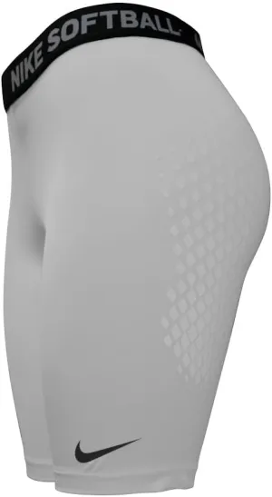 Nike DRI-FIT Softball Slider Short NO HNGR, Small Womens (White/White/Black)