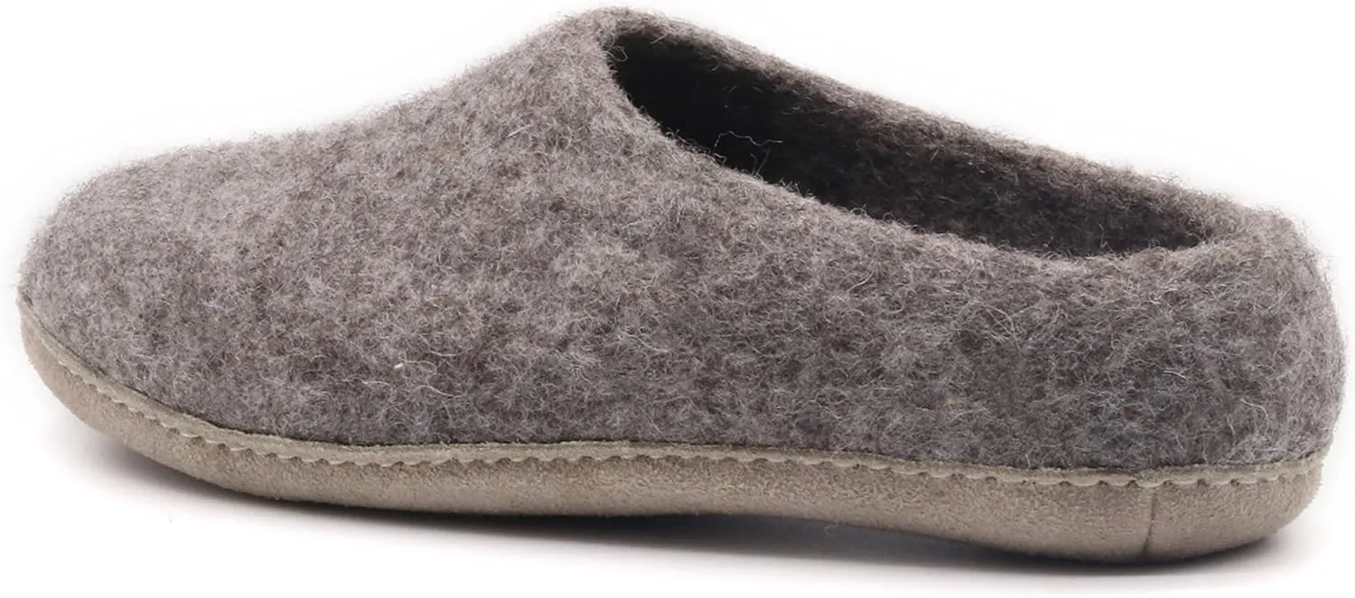 Nootkas Felted Merino Wool 'Newport' House Shoesfor Men and Women – Cozy Indoor Slippers with Natural Temperature Regulation