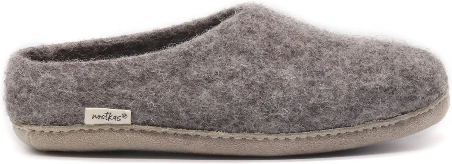 Nootkas Felted Merino Wool 'Newport' House Shoesfor Men and Women – Cozy Indoor Slippers with Natural Temperature Regulation