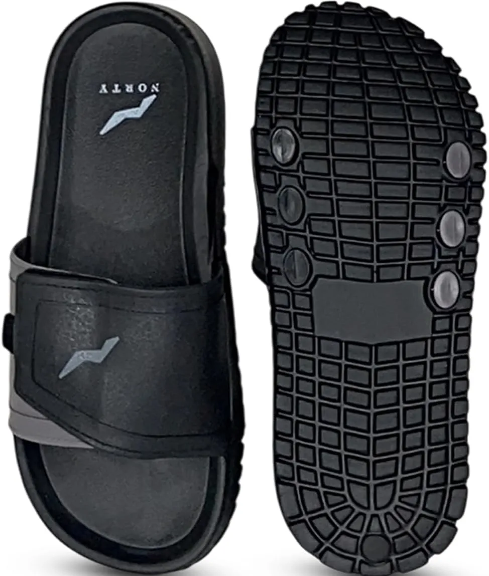 NORTY Men’s Slides Sandal Sport Sandals Open Toe Slip on Indoor Outdoor Shoes