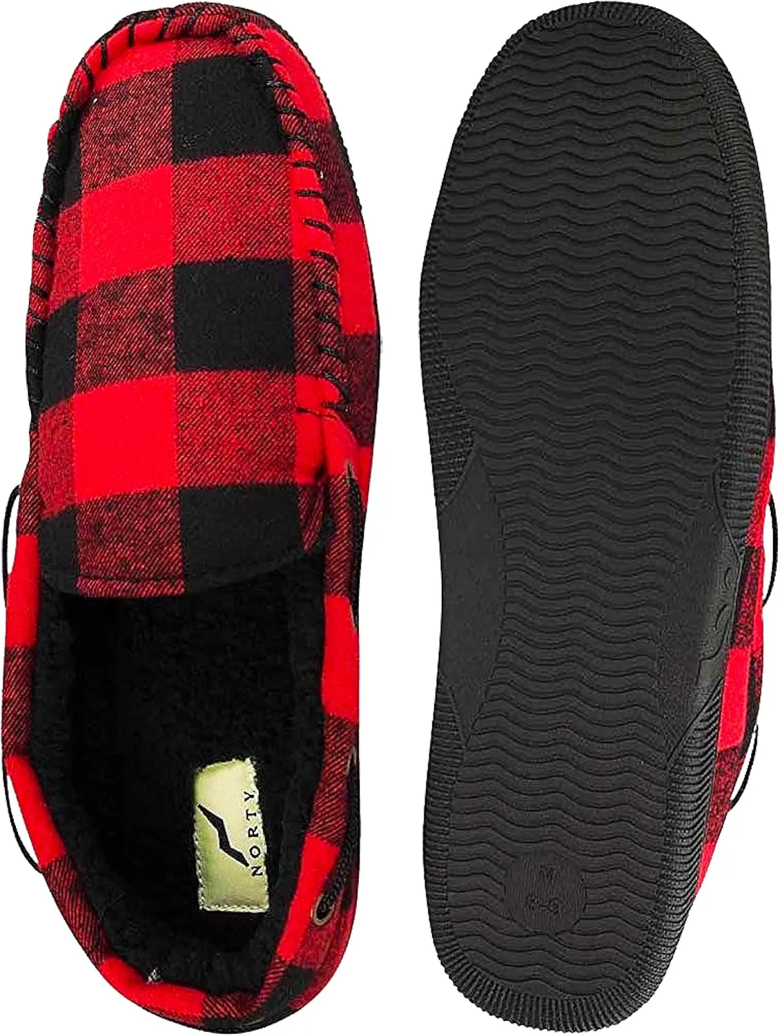 NORTY Moccasin Slippers for Men - Indoor and Outdoor Slip-On Shoes - Perfect for Lounging and Walking Around the House