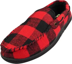 NORTY Moccasin Slippers for Men - Indoor and Outdoor Slip-On Shoes - Perfect for Lounging and Walking Around the House