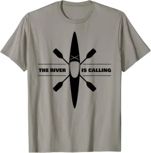 Ocean Sea Kayak The River is Calling Kayaking Gift T-Shirt