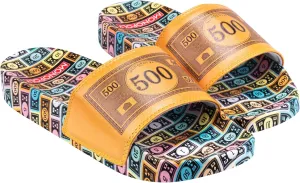Odd Sox, Slide, Slip On Sandal, Monopoly Money, Soft, Comfortable, Unisex