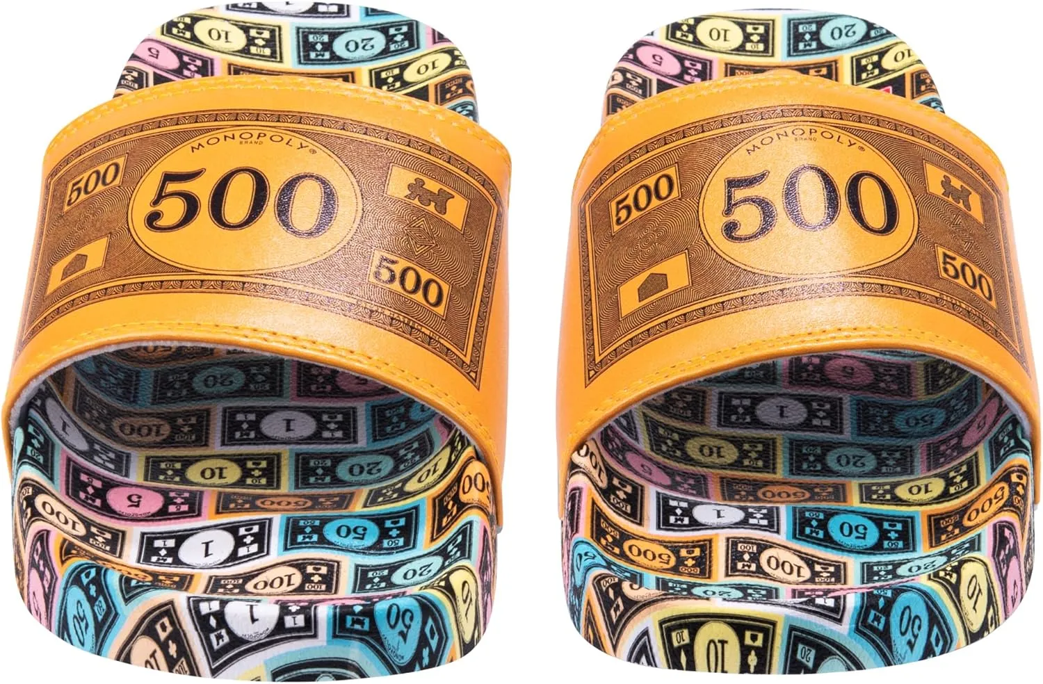 Odd Sox, Slide, Slip On Sandal, Monopoly Money, Soft, Comfortable, Unisex