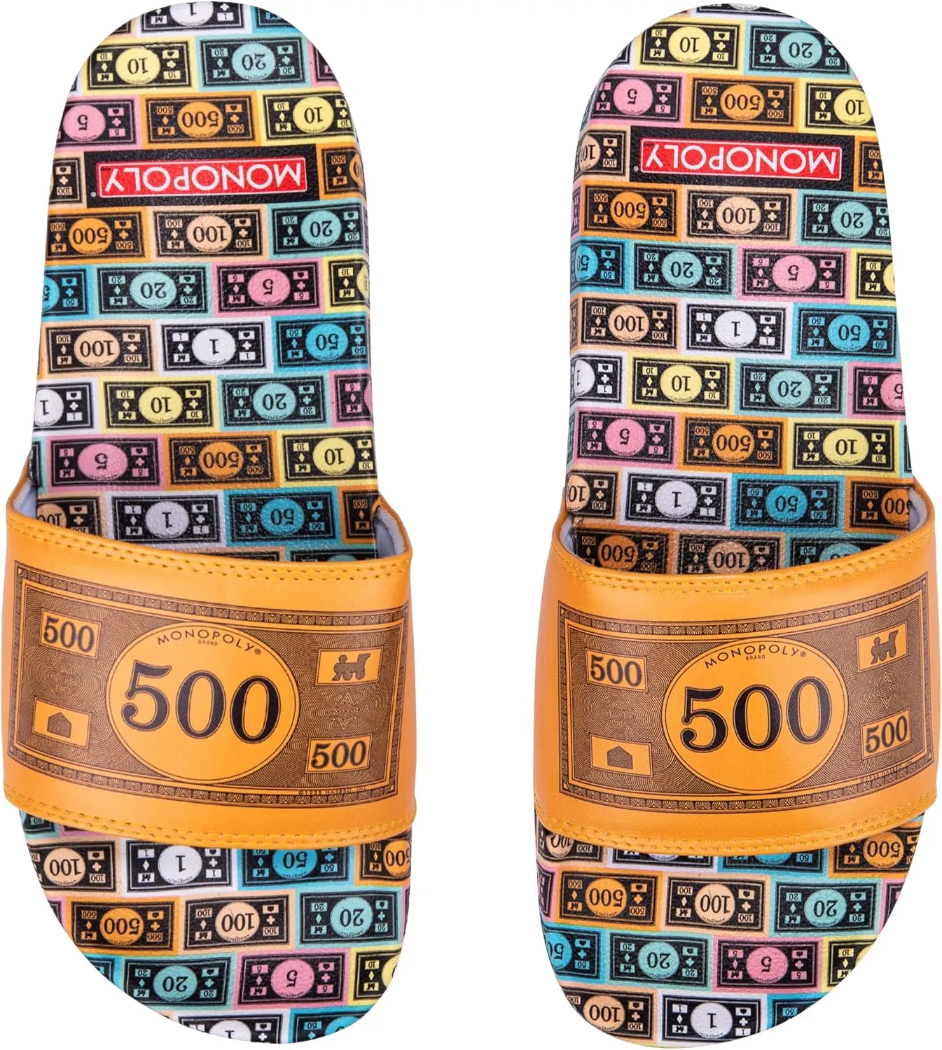 Odd Sox, Slide, Slip On Sandal, Monopoly Money, Soft, Comfortable, Unisex