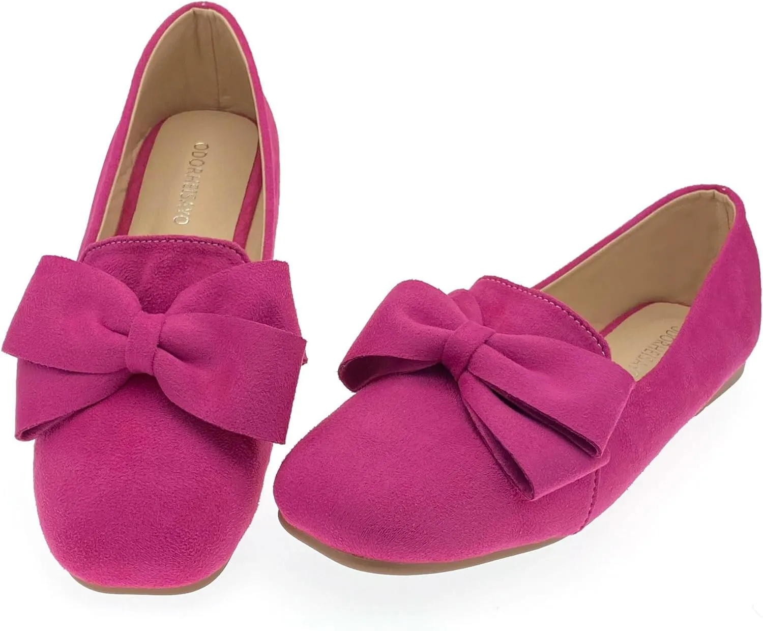 ODORHEISAYO Women's Square Toe Ballet Flats Comfortable Bow Dressy Flats Shoes for Women Flat Loafer Shoes Comfort Slip ons Casual Holiday