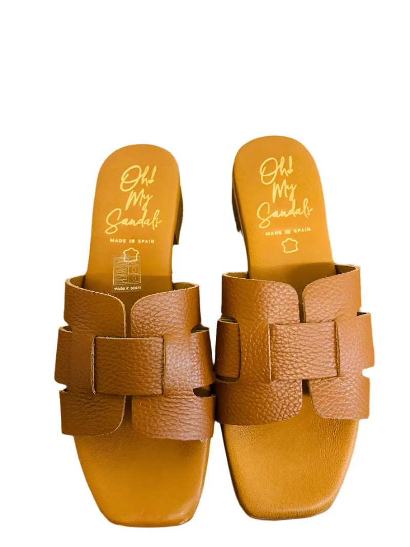Oh My Sandals Brown Flat Sandal|5600ROB
