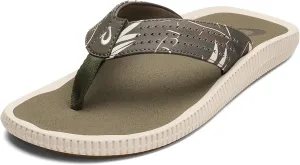 OLUKAI Ulele Men's Beach Sandals, Water Resistant Flip Flops, Arch Support & Comfort Fit, Lightweight & Durable, Enhanced Grip & Traction