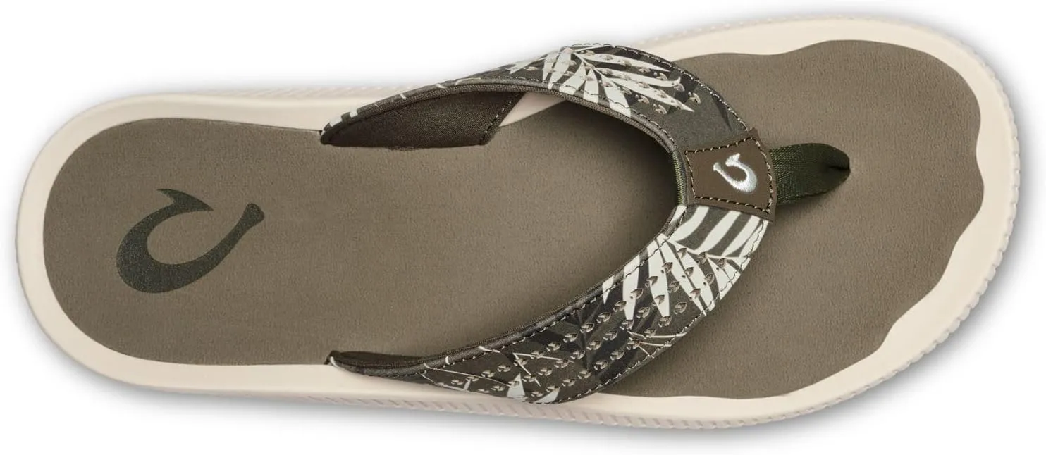 OLUKAI Ulele Men's Beach Sandals, Water Resistant Flip Flops, Arch Support & Comfort Fit, Lightweight & Durable, Enhanced Grip & Traction