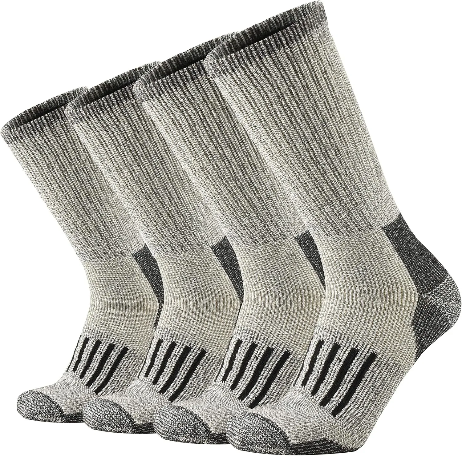 ONKE Merino Wool Cushion Crew Socks for Men Outdoor Hiking All Seasons Work Boot Heavy Thick Thermal Moisture Wicking Control
