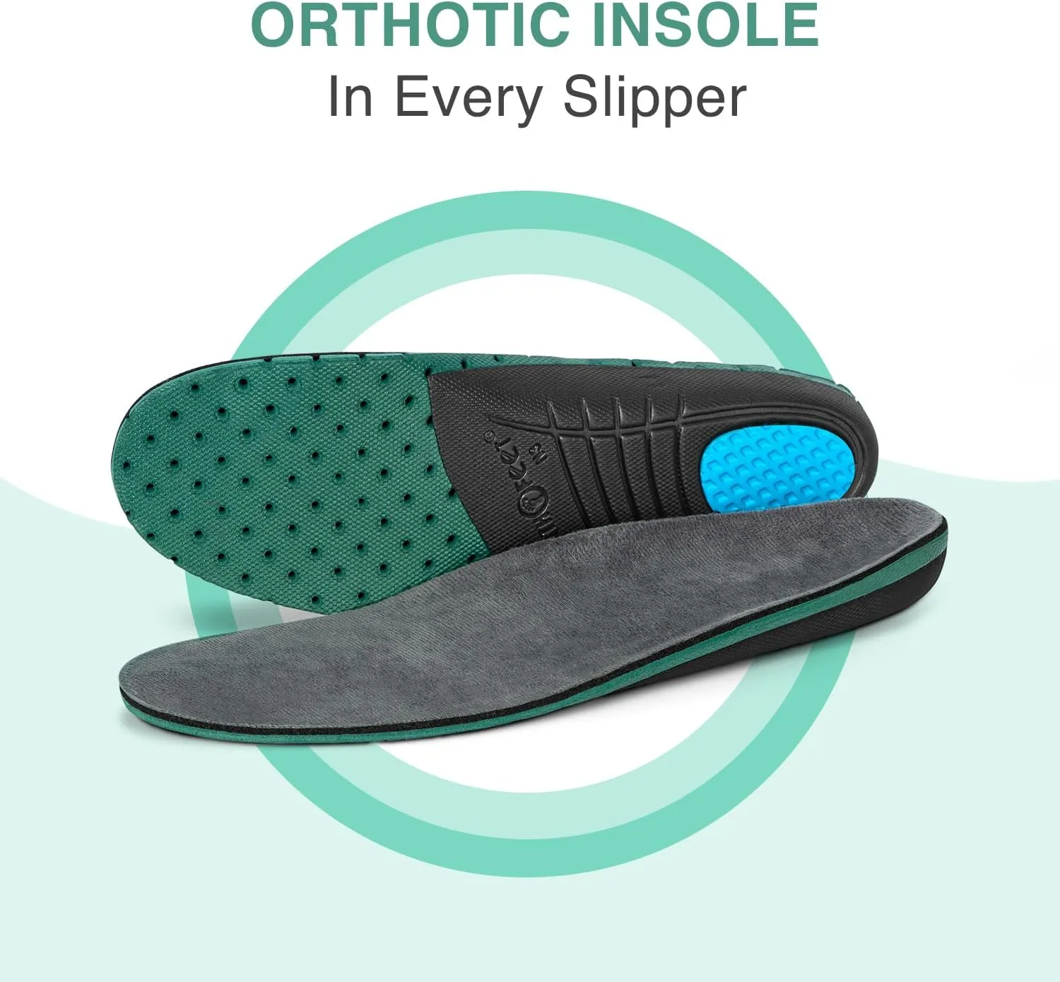 Orthofeet Women's Orthopedic Leather Lorin Hands-Free Slipper