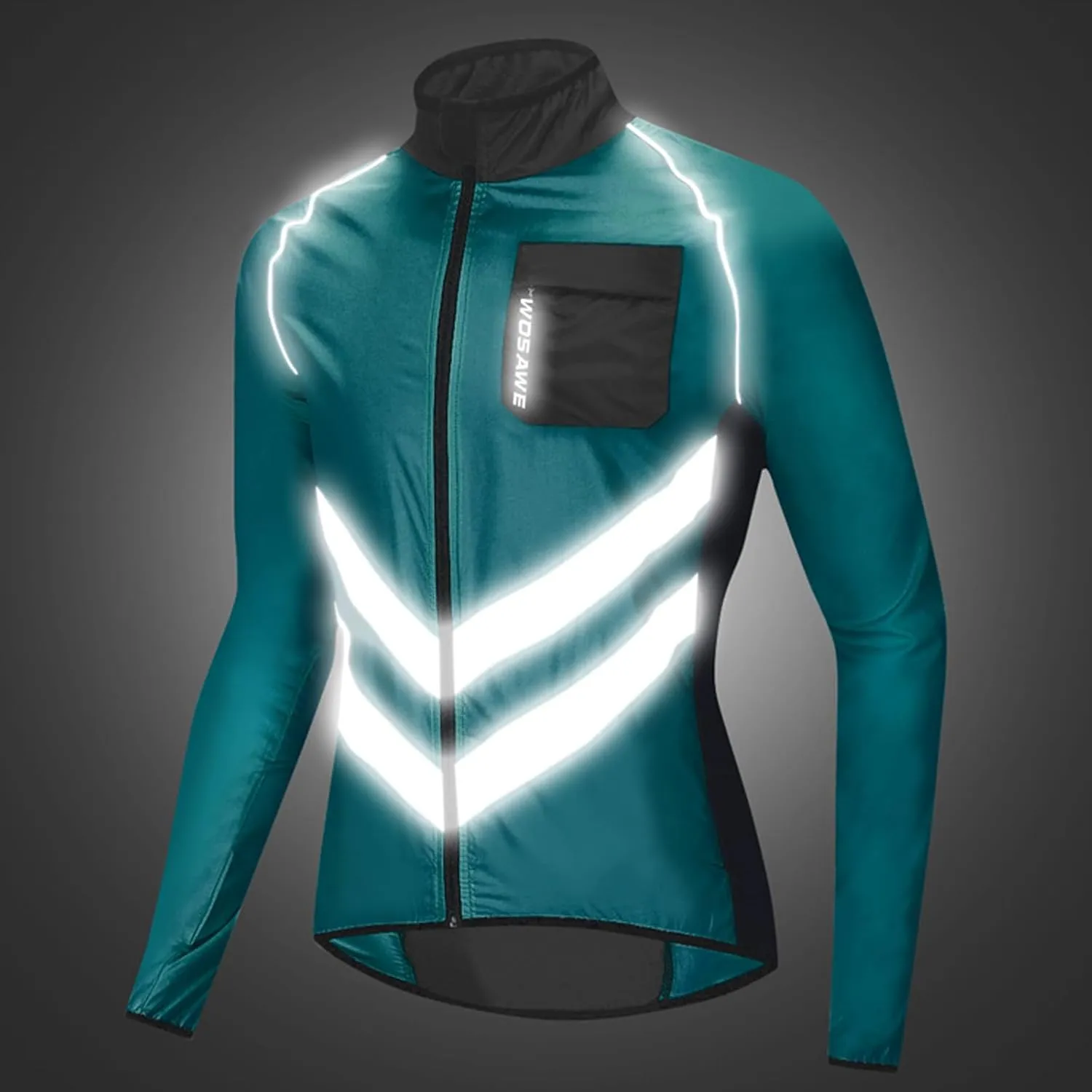 Packable Cycling Jacket for Men Mountain Bike Motorcycle Bicycle Running Coat Lightweight Fishing Biking Windbreaker