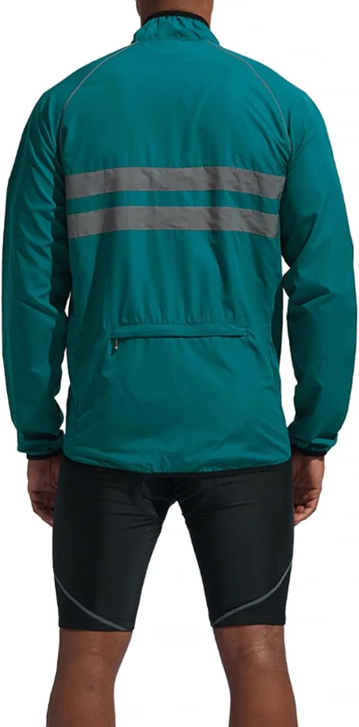 Packable Cycling Jacket for Men Mountain Bike Motorcycle Bicycle Running Coat Lightweight Fishing Biking Windbreaker