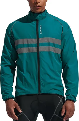 Packable Cycling Jacket for Men Mountain Bike Motorcycle Bicycle Running Coat Lightweight Fishing Biking Windbreaker