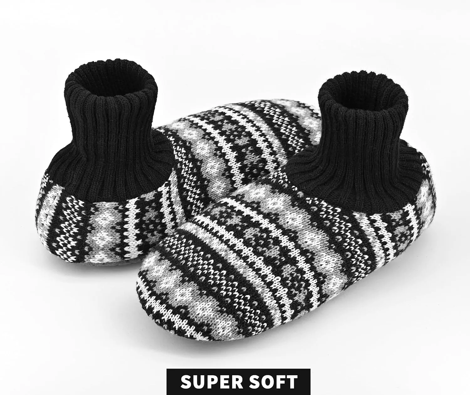 Panda Bros Slipper Socks For Women With Grippers, Fuzzy Womens Slipper Booties With Non Slip Bottoms, Cozy Warm House Slippers