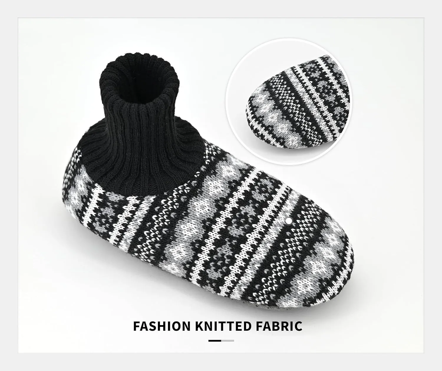 Panda Bros Slipper Socks For Women With Grippers, Fuzzy Womens Slipper Booties With Non Slip Bottoms, Cozy Warm House Slippers