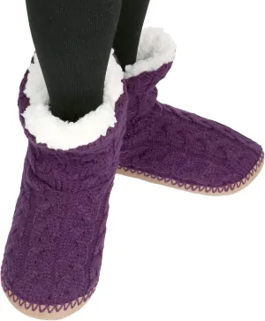 Panda Bros Slipper Socks For Women With Grippers, Fuzzy Womens Slipper Booties With Non Slip Bottoms, Cozy Warm House Slippers