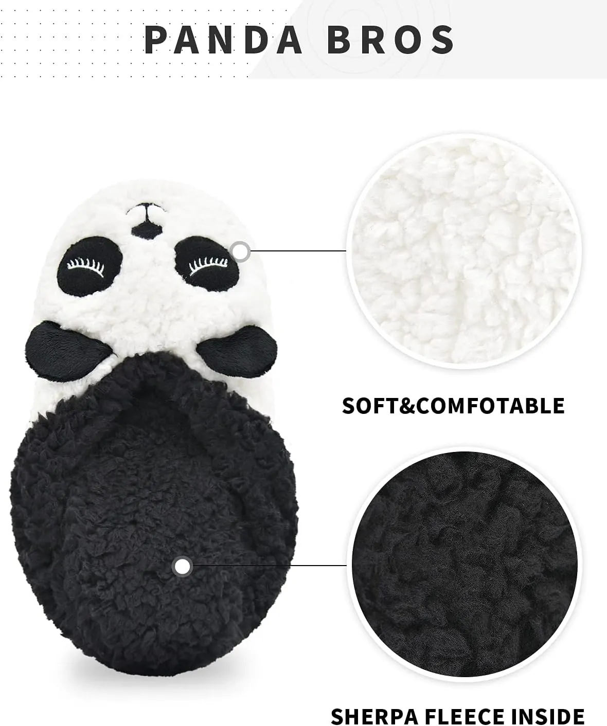 Panda Bros Womens Animal Thick & Warm Slipper Socks With Non Slip Grippers On Bottoms, Character House Shoes, Novelty Slippers for Ladies