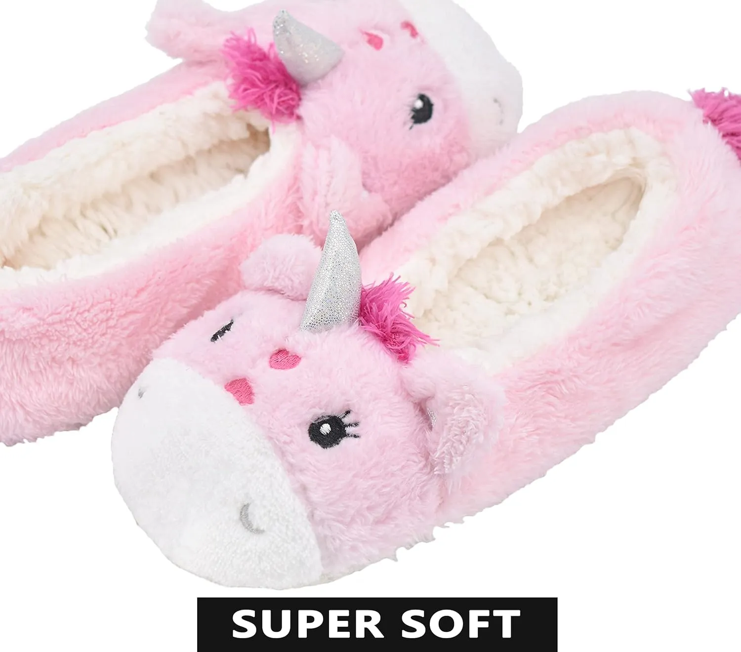 Panda Bros Womens Animal Thick & Warm Slipper Socks With Non Slip Grippers On Bottoms, Character House Shoes, Novelty Slippers for Ladies