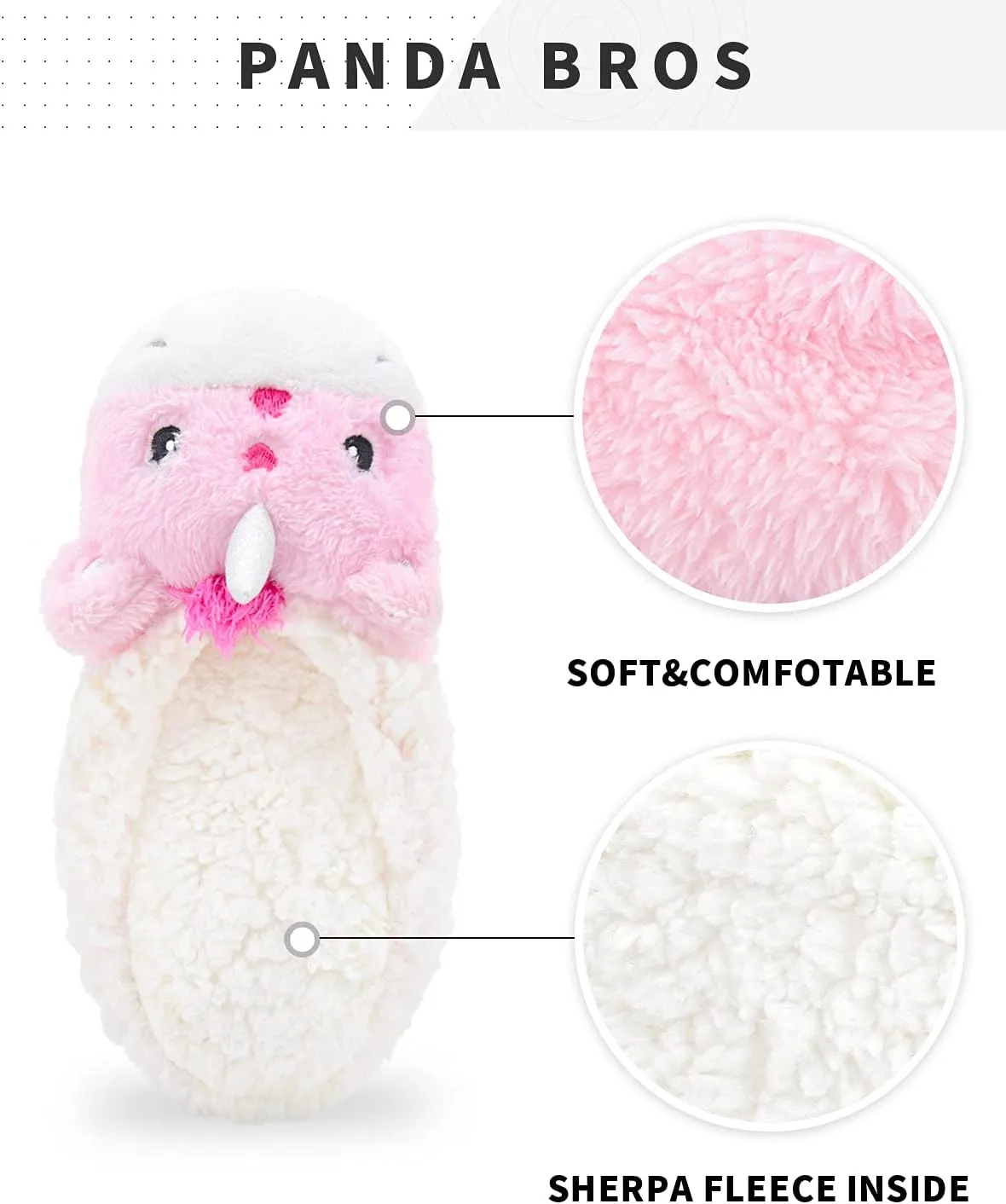 Panda Bros Womens Animal Thick & Warm Slipper Socks With Non Slip Grippers On Bottoms, Character House Shoes, Novelty Slippers for Ladies