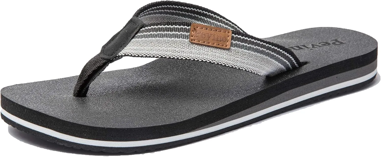 Pevino Women's Orthotic Flip Flops,Casual Comfortable Yoga Mat Thong Sandal with Arch Support