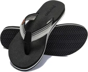 Pevino Women's Orthotic Flip Flops,Casual Comfortable Yoga Mat Thong Sandal with Arch Support