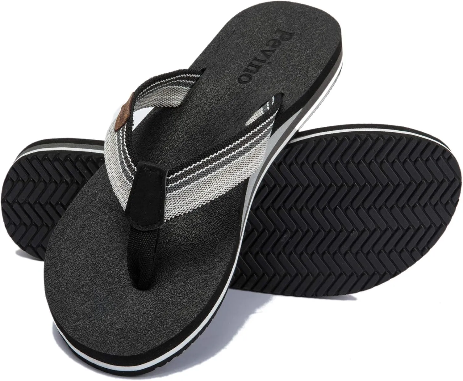 Pevino Women's Orthotic Flip Flops,Casual Comfortable Yoga Mat Thong Sandal with Arch Support