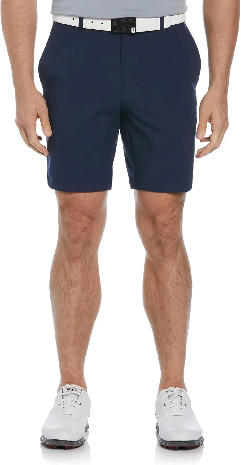 PGA TOUR Men's 8” Heather Performance Stretch Golf Shorts with Active Waistband, Moisture-Wicking, Sun Protection