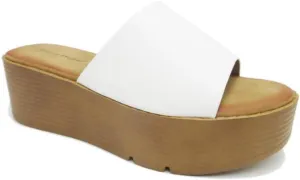 Pierre Dumas Women's Aster-1 Wedge Sandal White 10