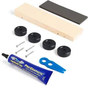 Pinewood Pro Drilled Car Kit with PRO Graphite and 3 Oz Flexible Stick-On Tape Weight | Instruction Sheet Included | Cut Weight Tape to The Perfect Amount | Bonus Wheel Spacer