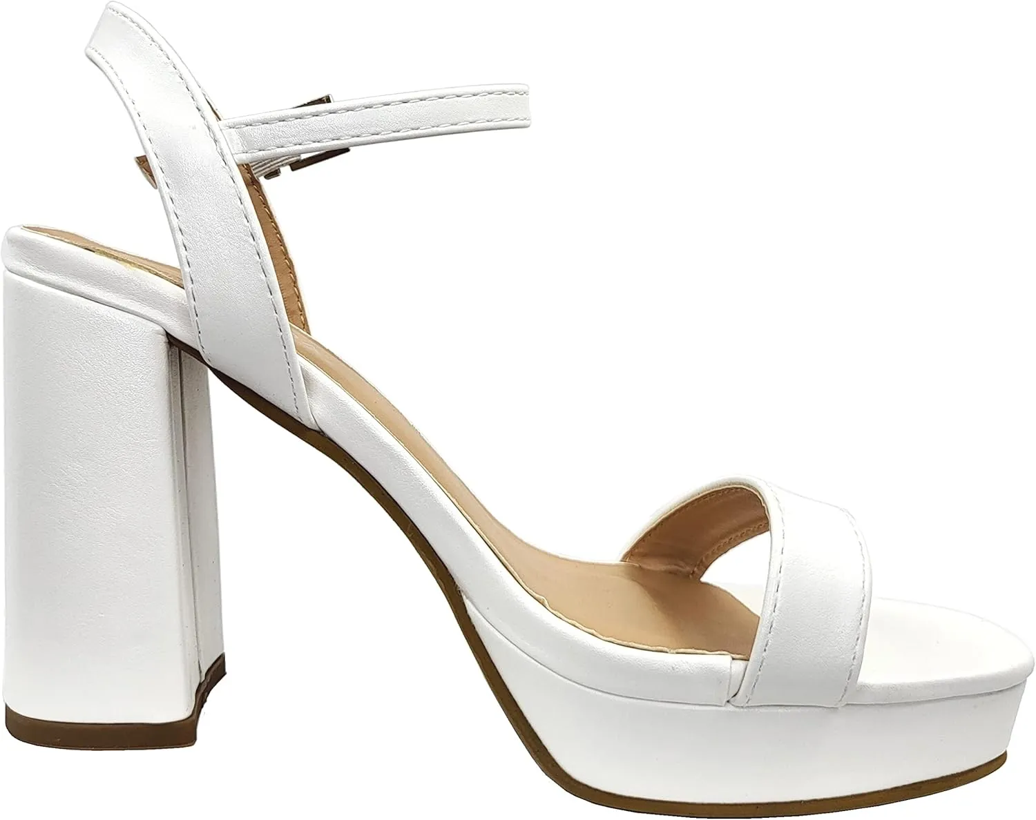 Platform Chunky Heel Open Toe Sandal Ankle Strap