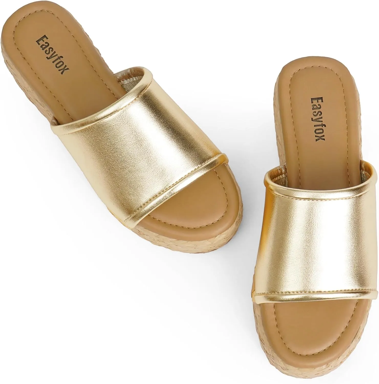 Platform Sandals Women Braided Sandals Slip on Wedge Sandal Summer Beach Wedge Dressy Sandal