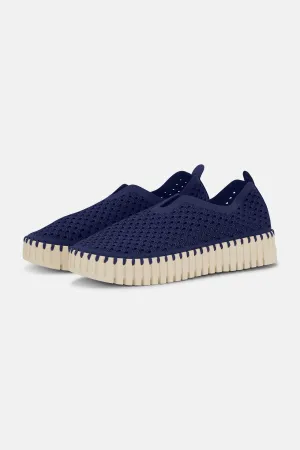 Platform Tulip Slipper - Dark Indigo