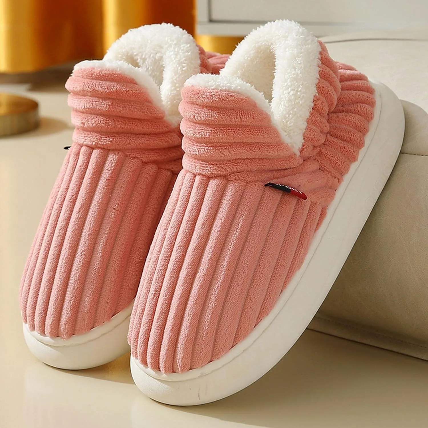 Pluffi Cozy Stylish Slipper, Pluffi Slipper Booties, Winter Fuzzy Warm Thick-Soled Plush House Cloud Slides Men Women