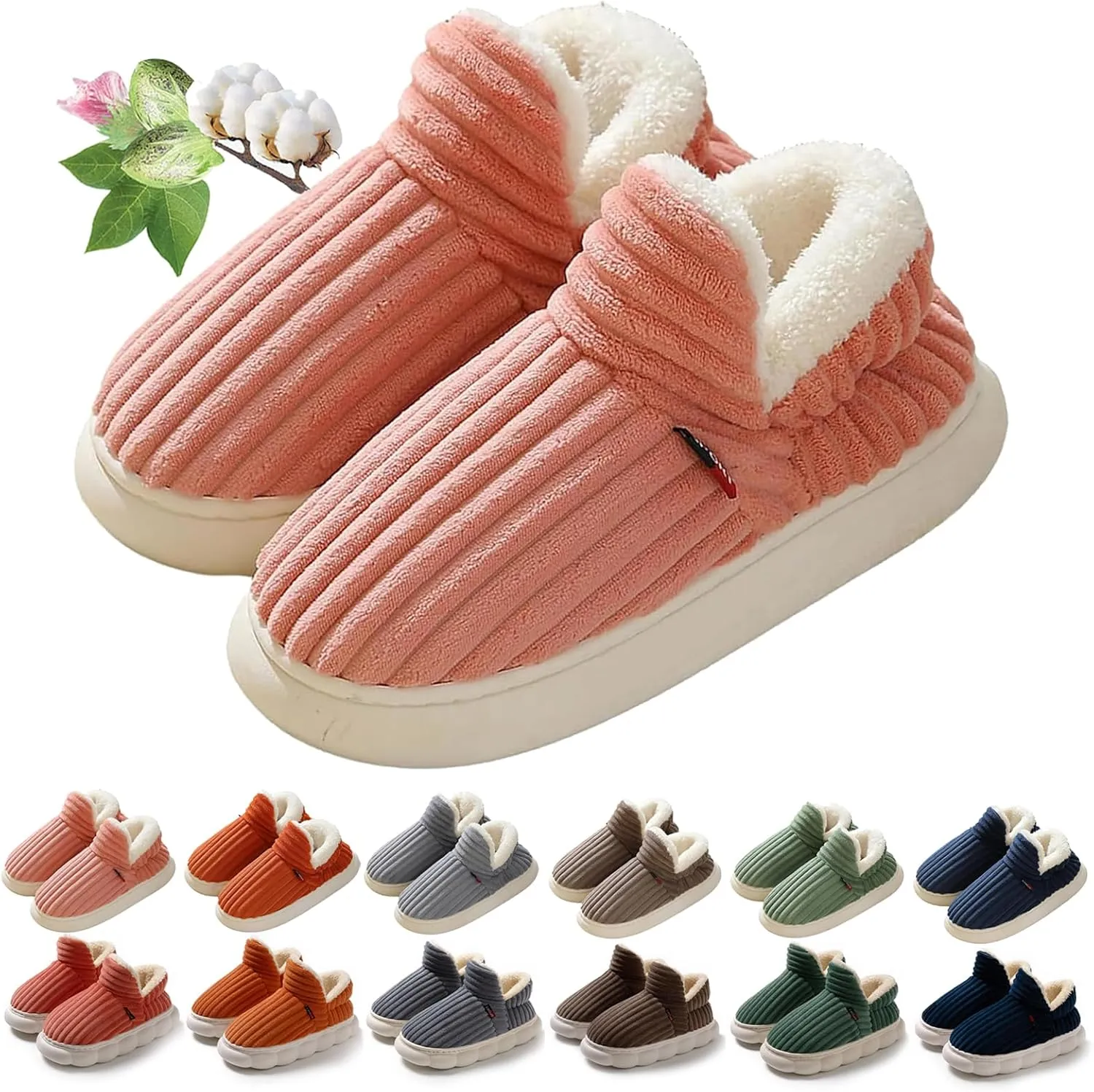 Pluffi-Pluffi Slipper Booties, Pluffi The Cozy Stylish Slipper, Winter Anti-Slip Fuzzy Warm Comfy Cloud Slippers Women Men