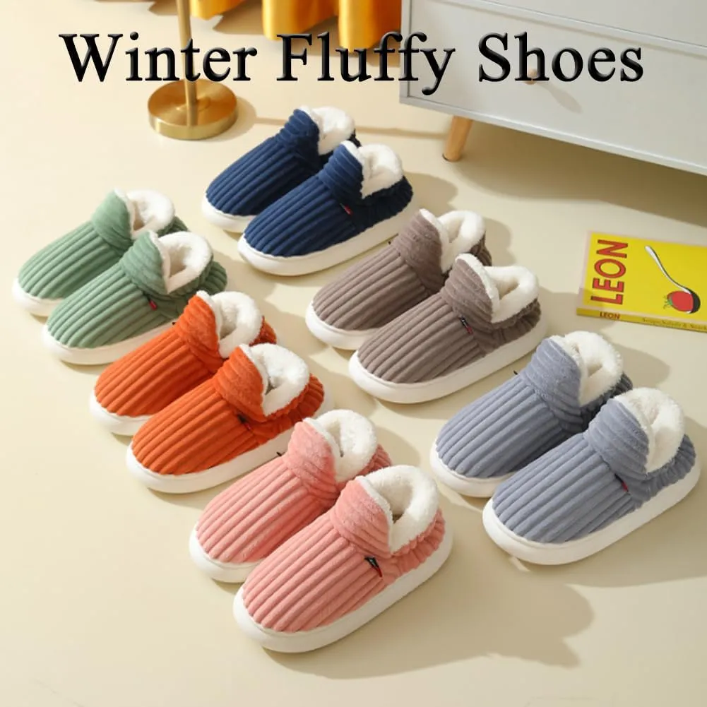 Pluffi-Pluffi Slipper Booties, Pluffi The Cozy Stylish Slipper, Winter Anti-Slip Fuzzy Warm Comfy Cloud Slippers Women Men