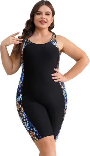 Plus Size Rash Guard for Women Zip Up High Stretchy Long Sleeve One Piece Sun Protection Swimsuits Bathing Suit