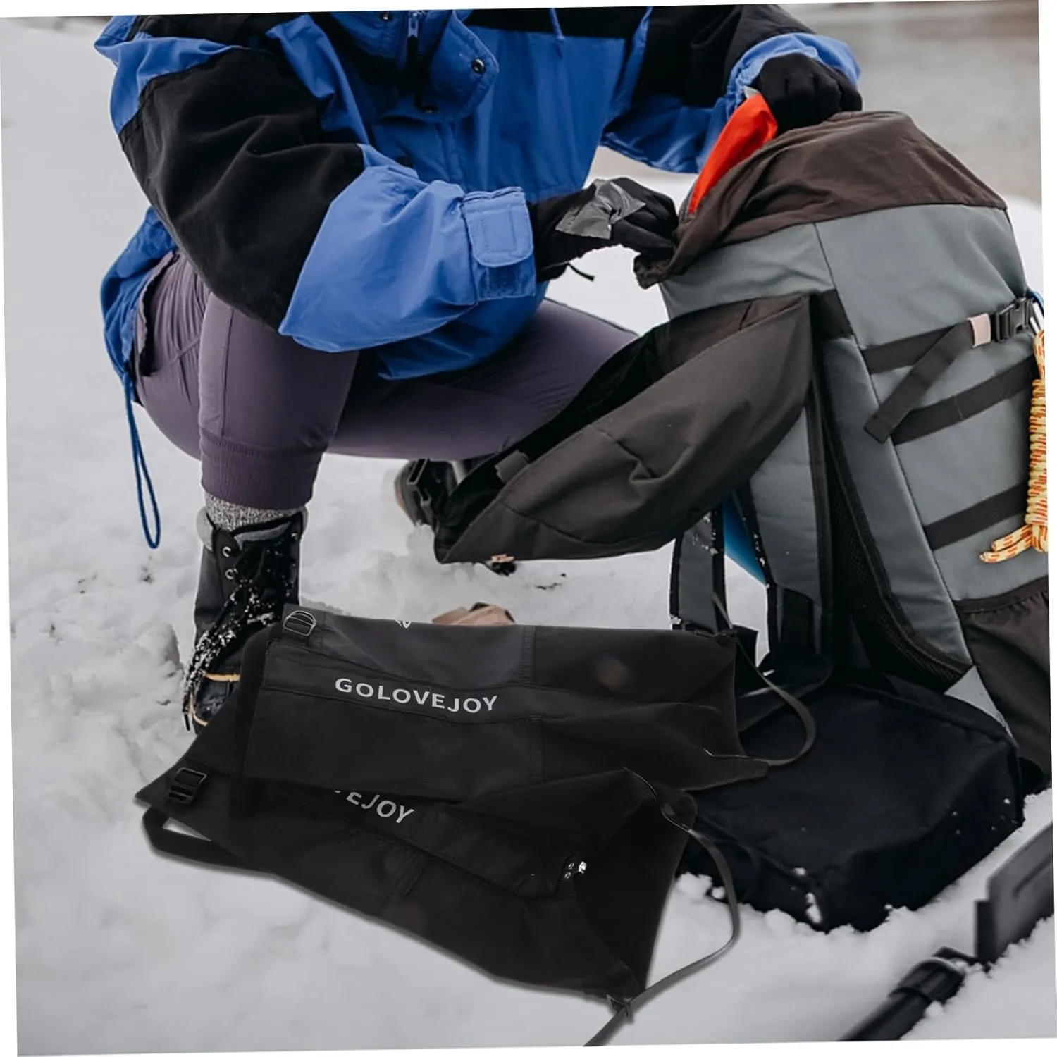 POPETPOP Hiking Trekking Gaiters Boot Snow Legging Gaiter Outdoor Winter Waterproof Leg Gaiters for Cover Hiking
