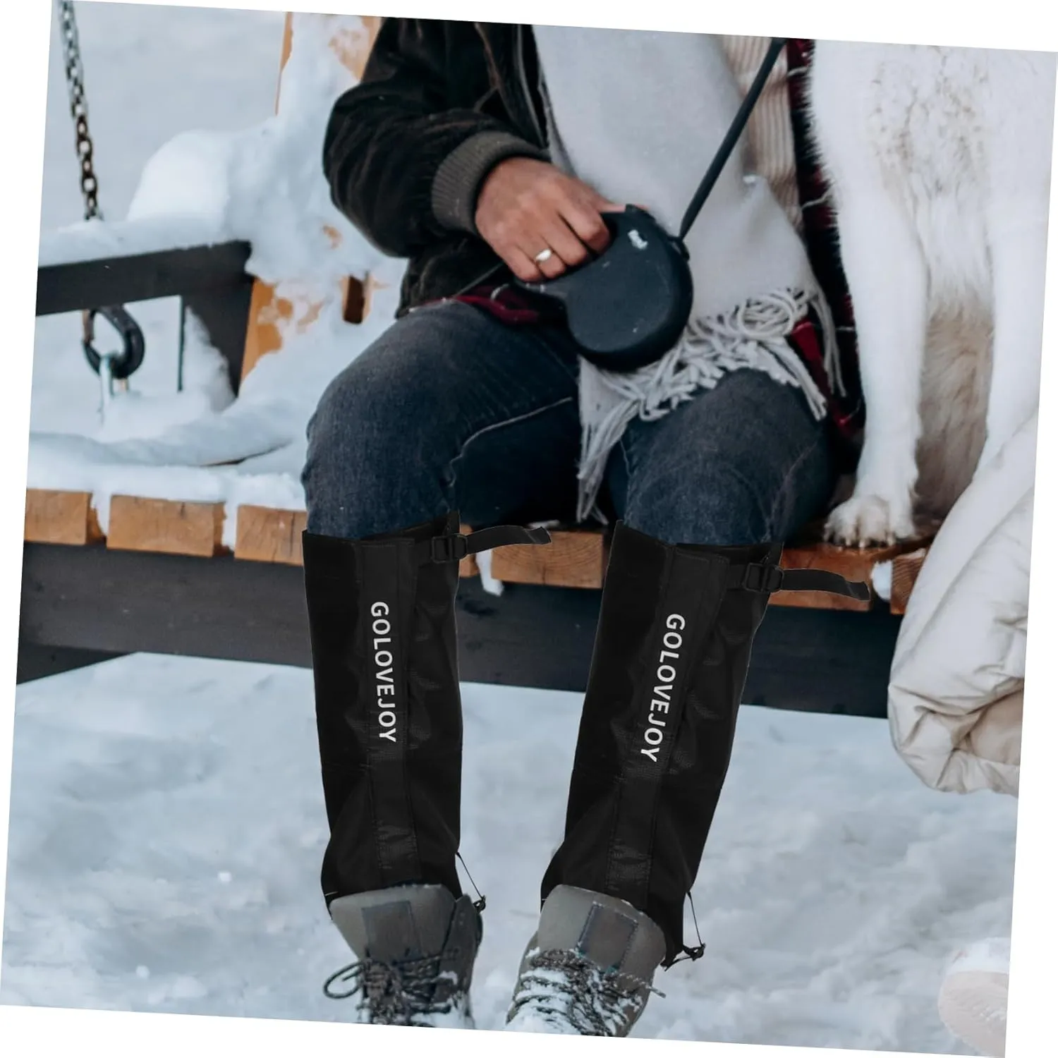 POPETPOP Hiking Trekking Gaiters Boot Snow Legging Gaiter Outdoor Winter Waterproof Leg Gaiters for Cover Hiking