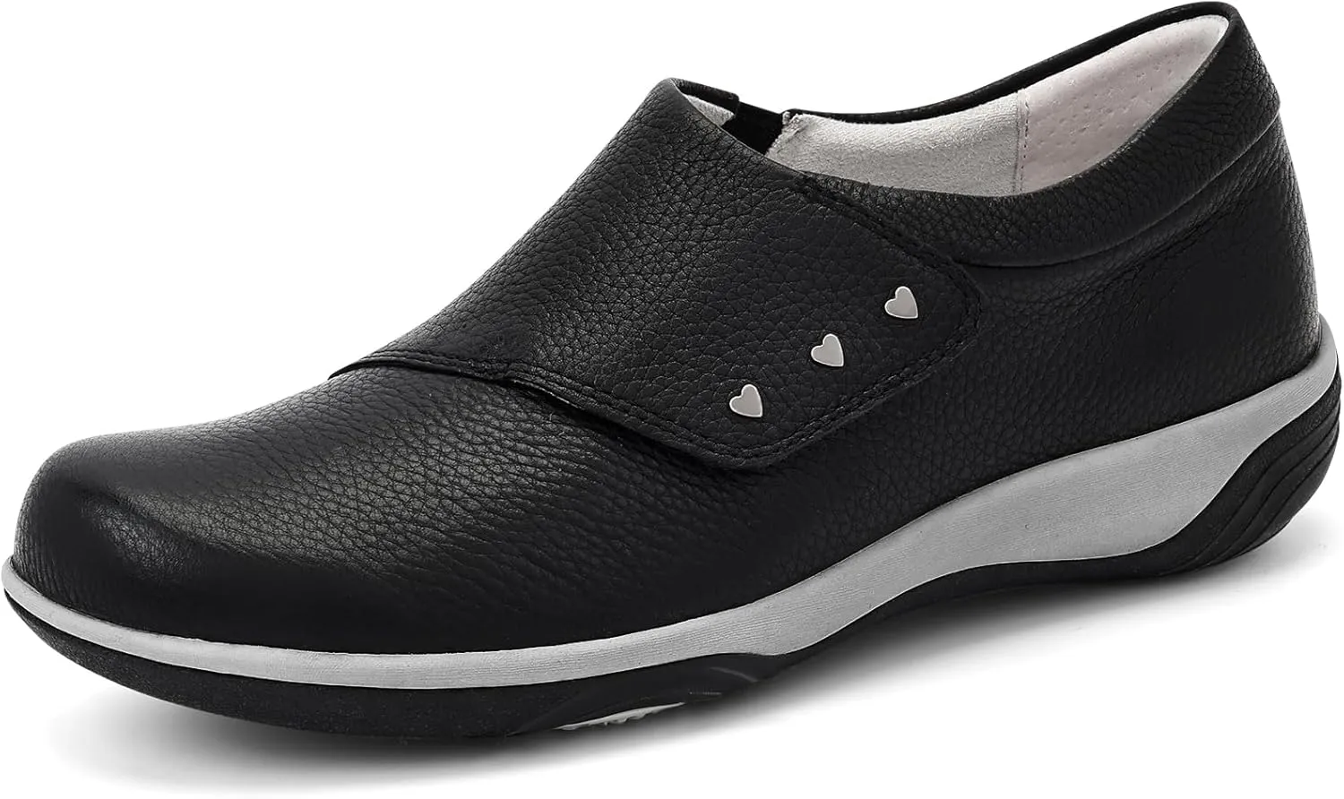PROCHAIN Women's Leather Slip On Loafers Comfortable Fashion Flat Shoes Casual Lightweight Walking Shoes