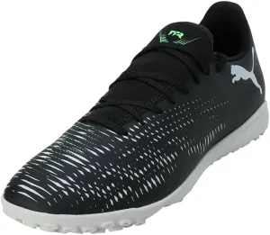 PUMA Unisex Future 8 Play TT Football Boots, Puma Black PUMA Silver Fluo Green, 10