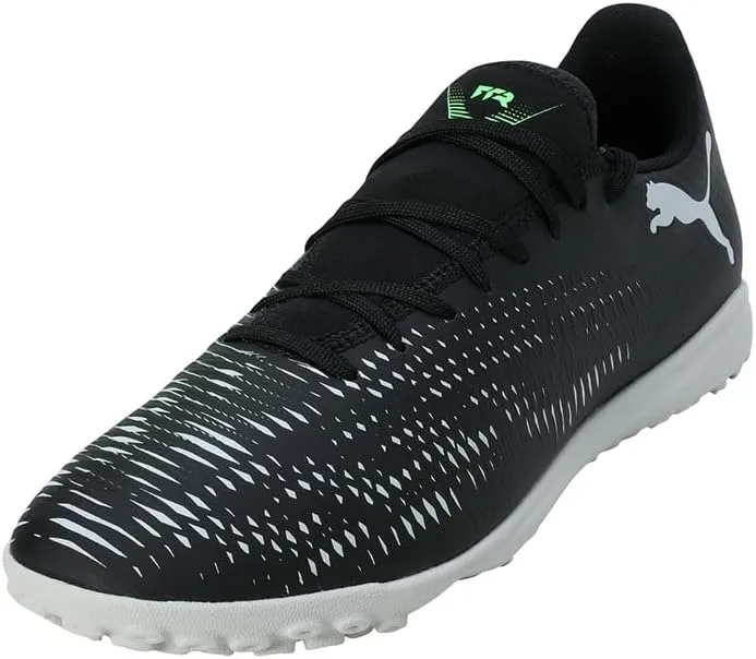 PUMA Unisex Future 8 Play TT Football Boots, Puma Black PUMA Silver Fluo Green, 10