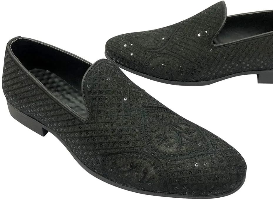 Punjabi Jutti for Men's Loafer Shoes Embroidery Slip-On Party Shoes Mojaris Wedding Bridal Dress Shoes