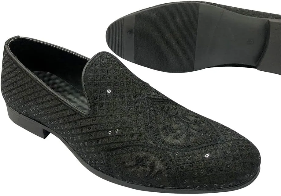 Punjabi Jutti for Men's Loafer Shoes Embroidery Slip-On Party Shoes Mojaris Wedding Bridal Dress Shoes