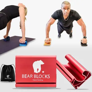 Pushup Bars - Safe Push Up Bars - Strength training Pushup Stands Perfect for Home Gym & Traveling Fitness - Lightweight, Non-Slip Bodyweight Training Workouts Blocks