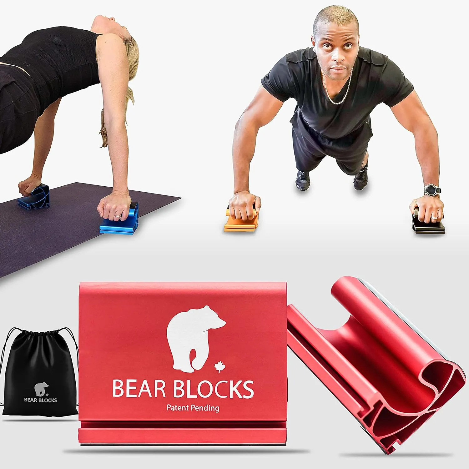 Pushup Bars - Safe Push Up Bars - Strength training Pushup Stands Perfect for Home Gym & Traveling Fitness - Lightweight, Non-Slip Bodyweight Training Workouts Blocks