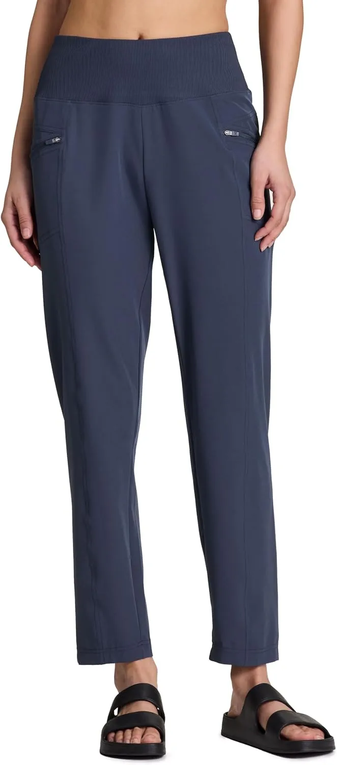 RBX Active Women's Ankle Pant, Lightweight Quick Drying Stretch Woven Casual Weekend Pant with Pockets
